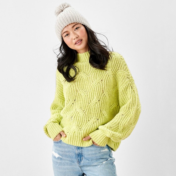 American Eagle Outfitters Sweaters - NWT AMERICAN EAGLE • Cable Knit Mock Neck Sweater